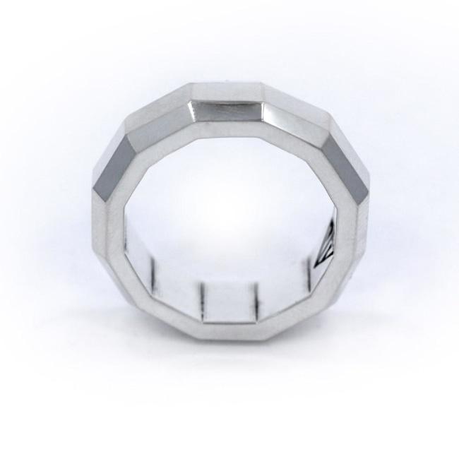 His Faceted Band Pm Rings