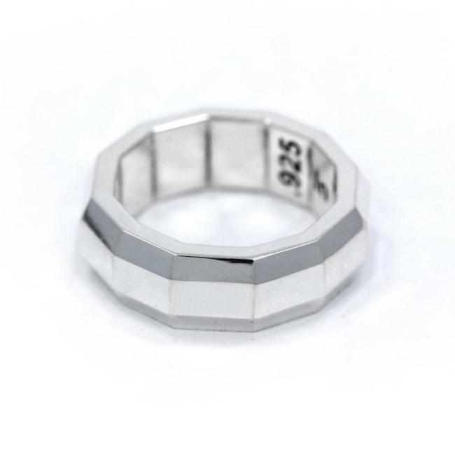 His Faceted Band Pm Rings
