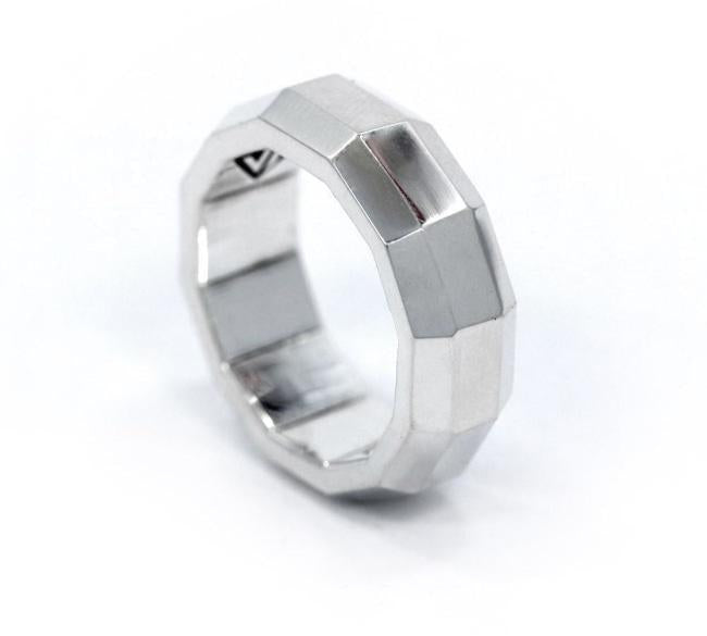 His Faceted Band Pm Rings