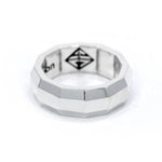 His Faceted Band Sterling .925 / 9 Pm Rings