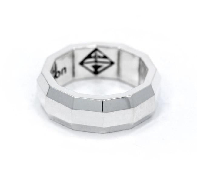 His Faceted Band Sterling .925 / 9 Pm Rings