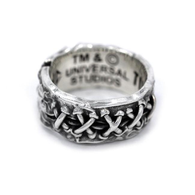 left side view of the His till death do us part ring from the universal monsters collection