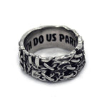 right side view of the His till death do us part ring from the universal monsters collection
