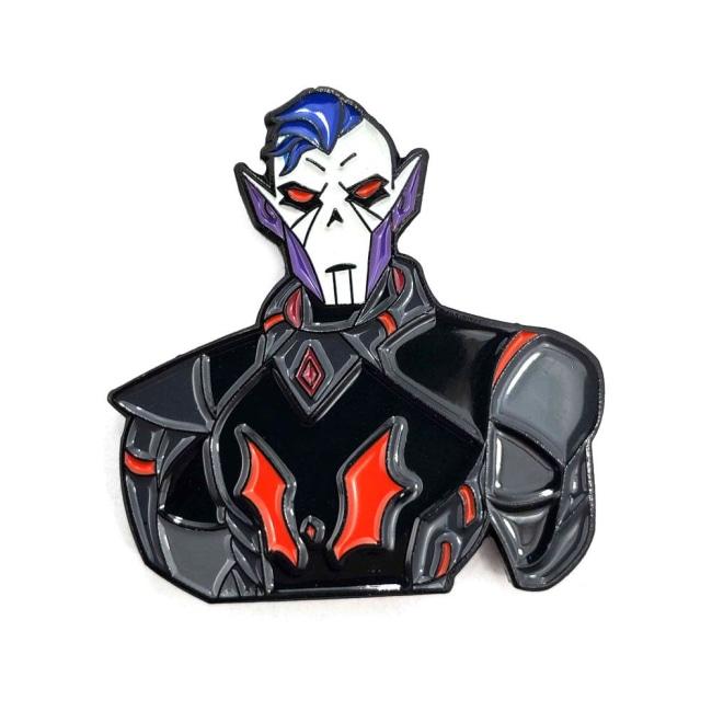 front view of the Hordak Enamel Pin showing the chine and detail of the pin