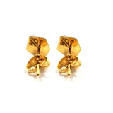 back view of the horde symbol earrings from she-ra and the princesses of power