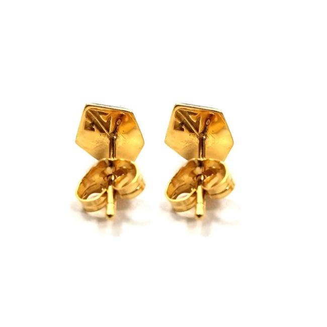 back view of the horde symbol earrings from she-ra and the princesses of power