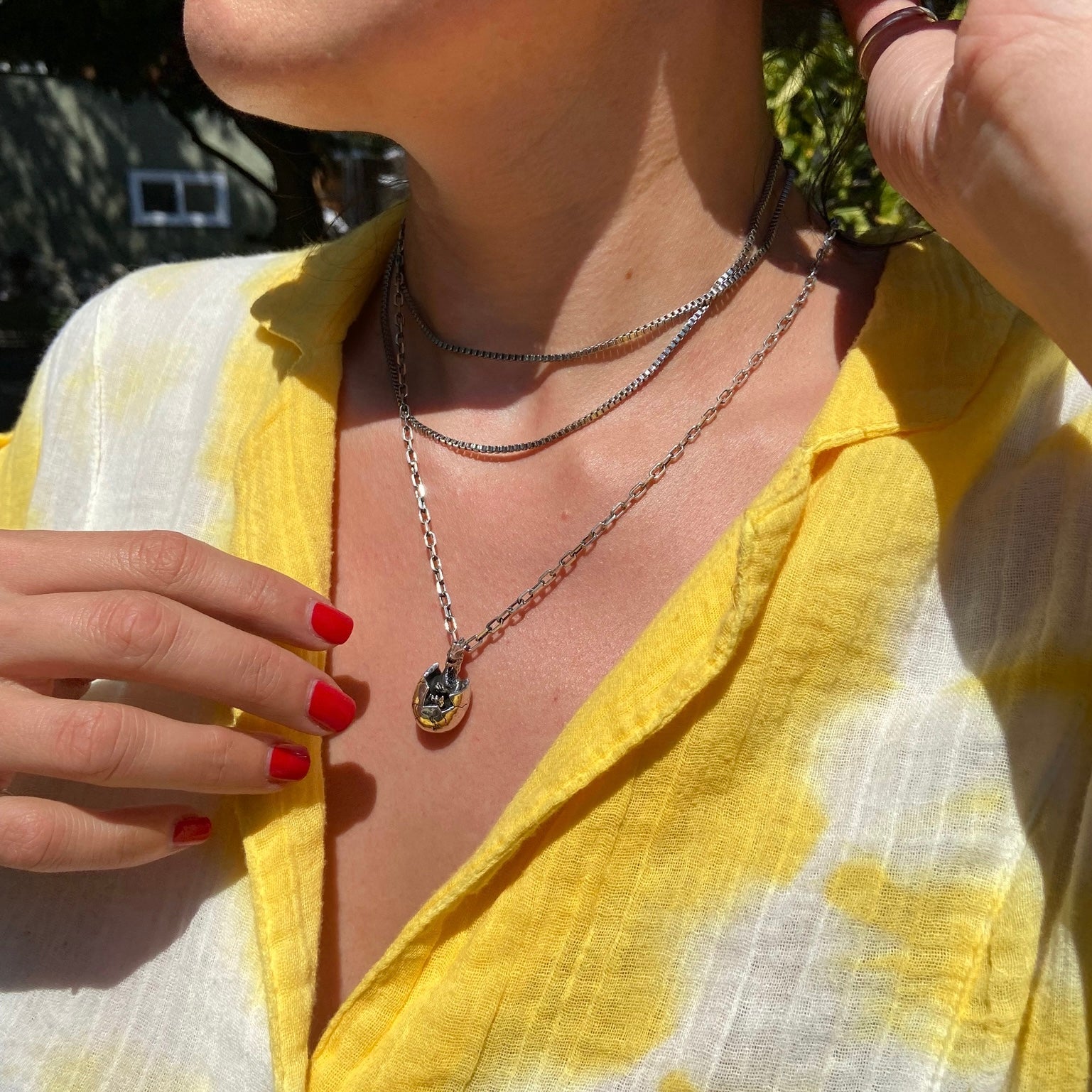Jurassic Park Dino Egg Necklace - Raptor pm necklaces Jurassic Park 