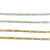 3mm Figaro Chain ss necklaces Shadow Series 