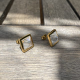 Crystal Spike Stud Earrings pm earrings Precious Metals 