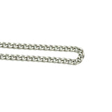 3mm Curb Cuban Link Chain ss necklaces Shadow Series 