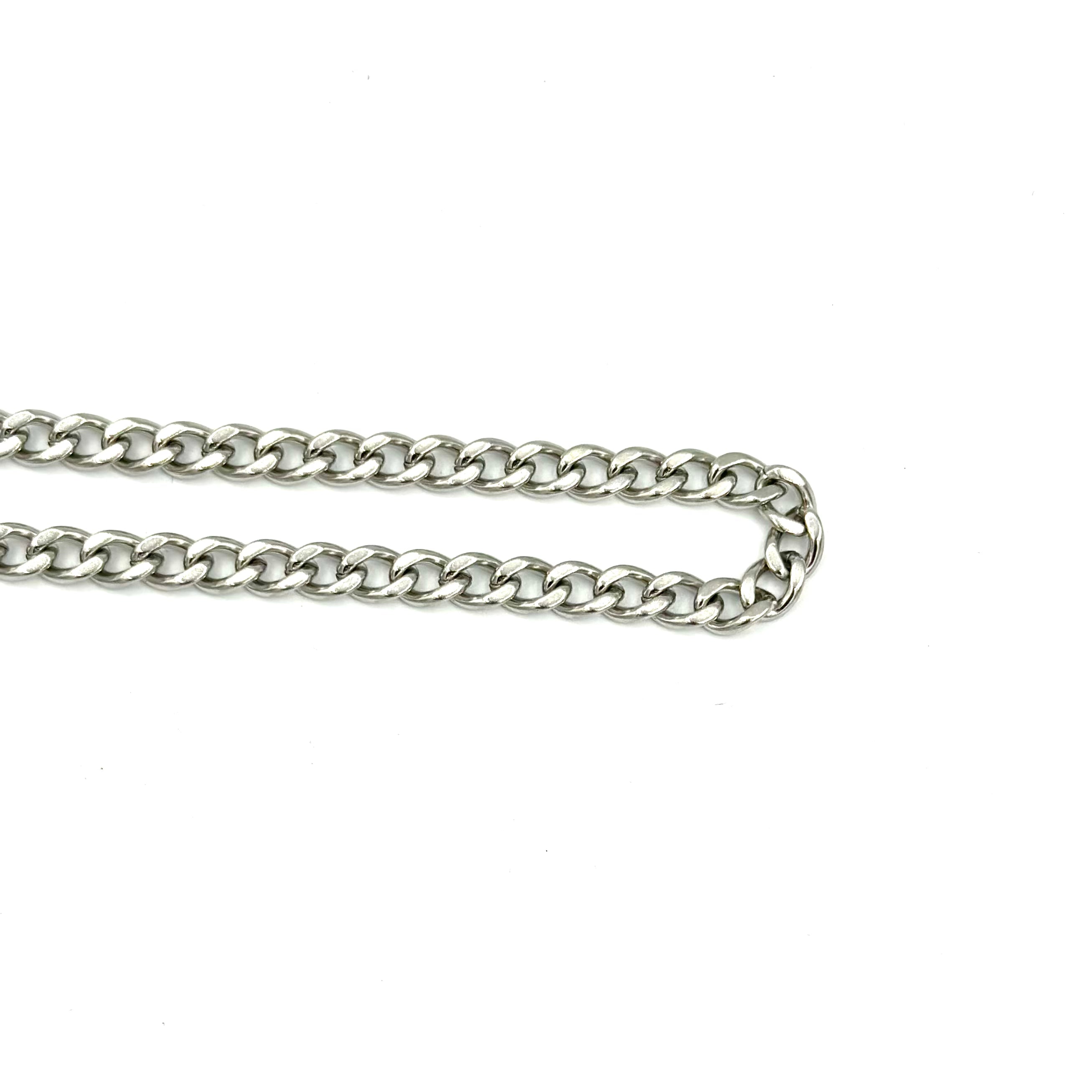 3mm Curb Cuban Link Chain ss necklaces Shadow Series 