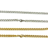 3mm Curb Cuban Link Chain ss necklaces Shadow Series 