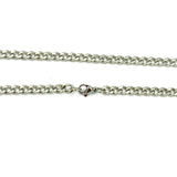 3mm Curb Cuban Link Chain ss necklaces Shadow Series 
