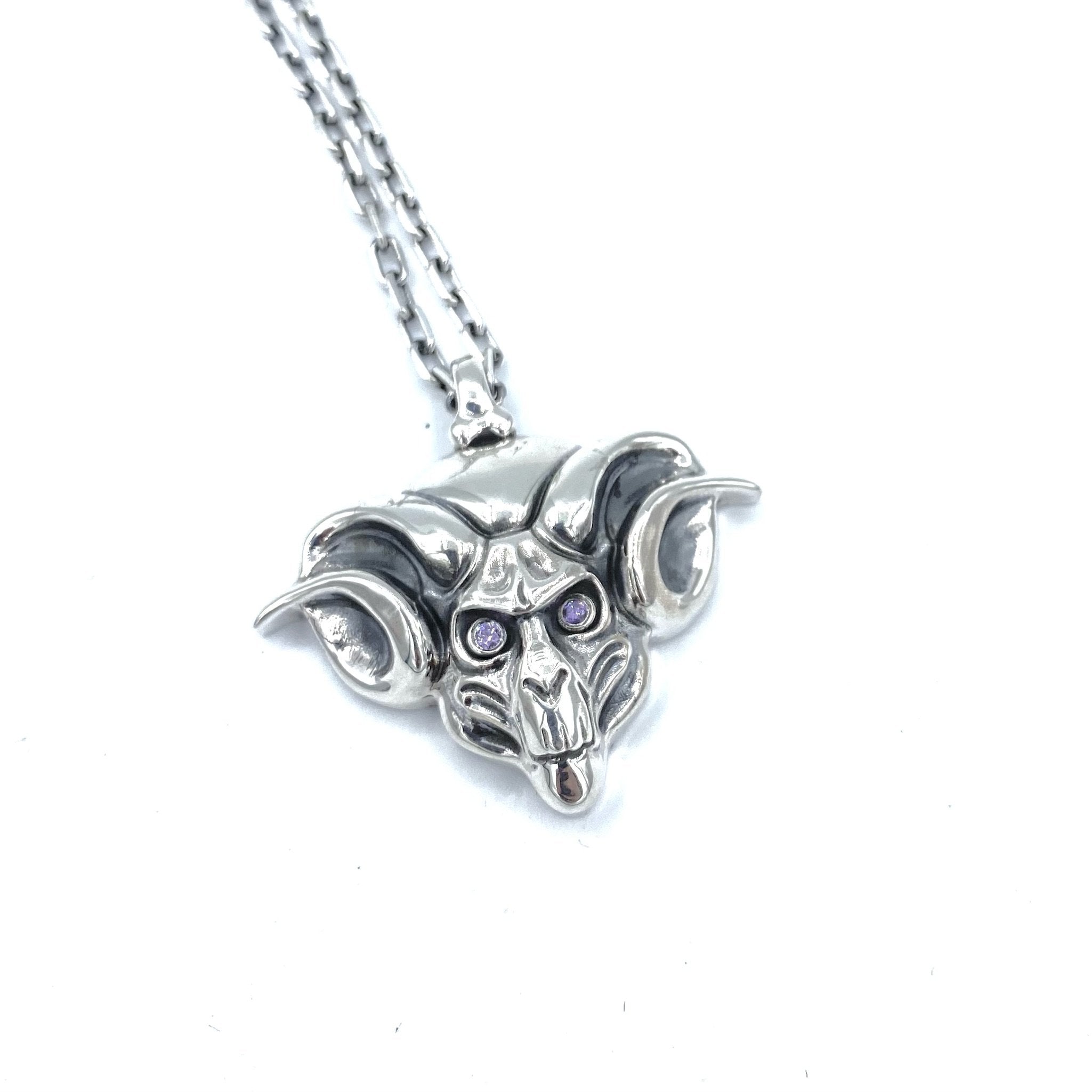 ram skull necklace, skeletor merch, heman and the masters of the universe jewelry