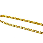 3mm Curb Cuban Link Chain ss necklaces Shadow Series 