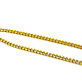 3mm Curb Cuban Link Chain ss necklaces Shadow Series 
