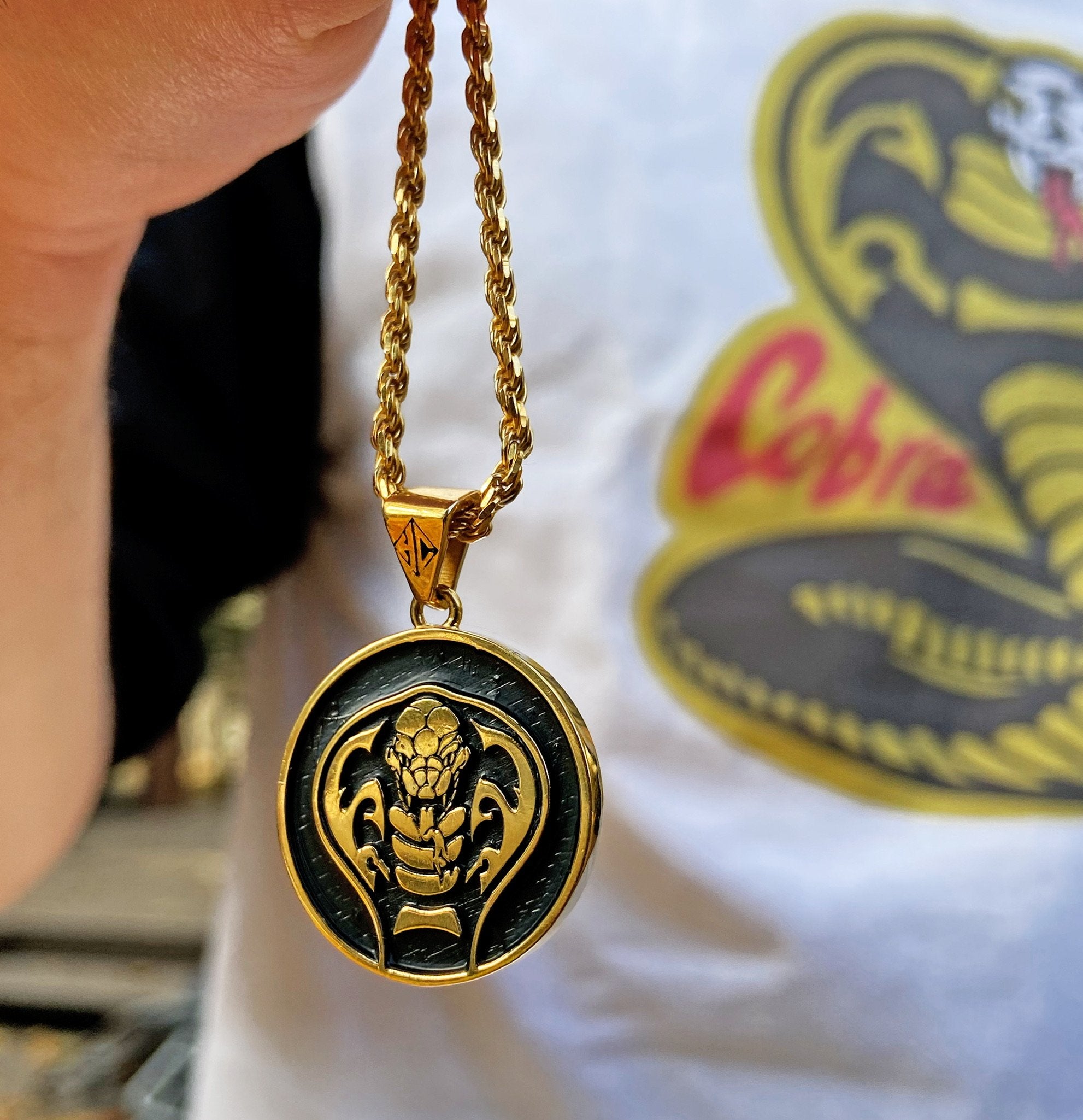 Cobra Kai Gold Pendant Necklace