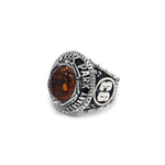 jurassic park ring, amber stone ring, ring with amber stone, jurassic park merch