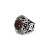 jurassic park ring, amber stone ring, ring with amber stone, jurassic park merch