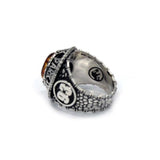 jurassic park ring, amber stone ring, ring with amber stone, jurassic park merch