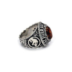 jurassic park ring, amber stone ring, ring with amber stone, jurassic park merch