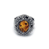 jurassic park ring, amber stone ring, ring with amber stone, jurassic park merch