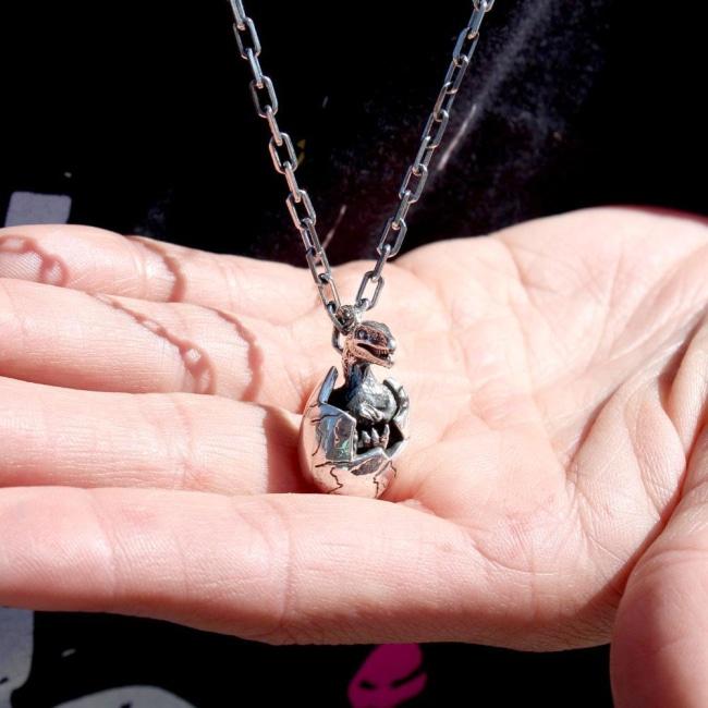 Jurassic park dinosaur necklace, jurassic park jewelry