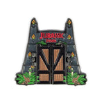 Jurassic Park Gate Enamel Pin, jurassic park enamel pin, jurassic park trex