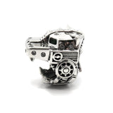 right side of the Lazarus Ring in silver from the han cholo fantasy collection