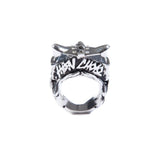 back of the Lazarus Ring in silver from the han cholo fantasy collection