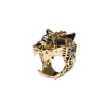 left angle of the Lazarus Ring in gold from the han cholo fantasy collection