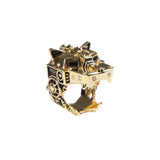 right angle of the Lazarus Ring in gold from the han cholo fantasy collection