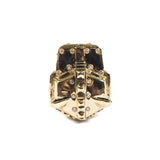 top of the Lazarus Ring in gold from the han cholo fantasy collection