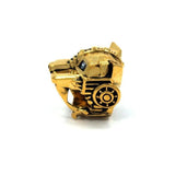 left side of the Lioness Ring in gold from the han cholo fantasy collection