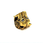 angle of the Lioness Ring in gold from the han cholo fantasy collection