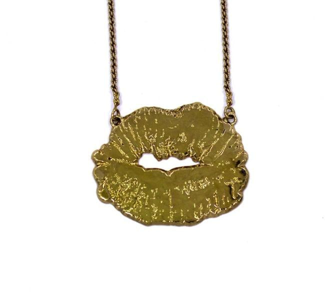 Lips Necklace Vermeil / 18 Pm Necklace