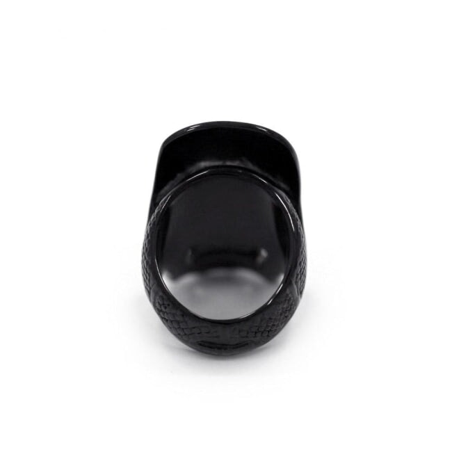 back of the Loco Skull Ring in gunmetal from the han cholo music collection