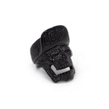 side of the Loco Skull Ring in gunmetal from the han cholo music collection