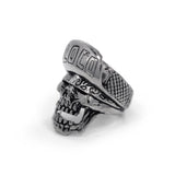 front of the Loco Skull Ring in silver from the han cholo music collection