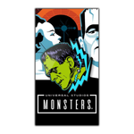 Frankensten glow in the dark enamel pin, universal monsters