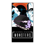 bride of Frankensten glow in the dark enamel pin, universal monsters