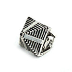 Mayan Pyramid Ring, pyramid ring, aztec ring, mayan ring, hieroglyphics ring, han cholo ring
