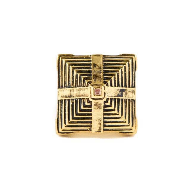 Mayan Pyramid Ring, pyramid ring, aztec ring, mayan ring, hieroglyphics ring, han cholo ring