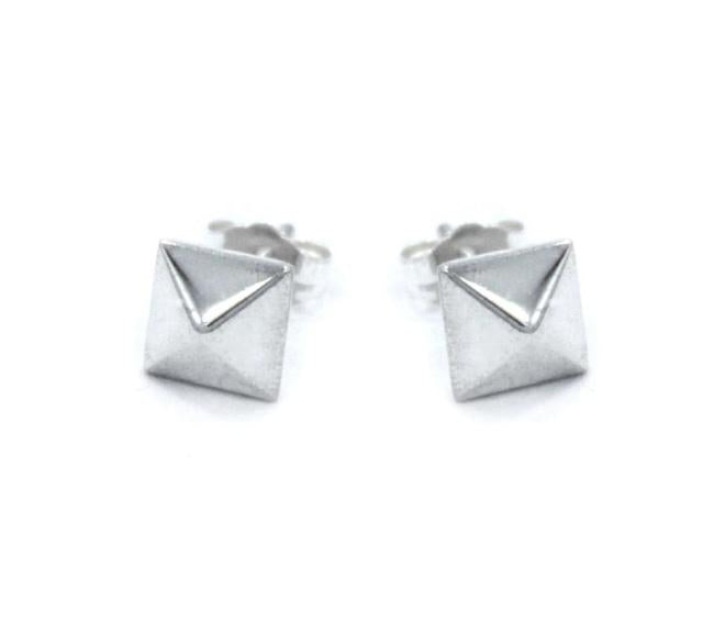 Medium Spike Stud Earrings Sterling .925 Pm Earrings