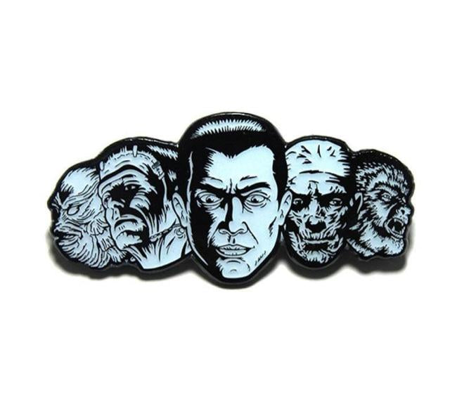 front of the monster squad enamel pin from the universal monsters jewelry collection