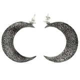 back of the Moon Earrings in silver from the han cholo fantasy collection