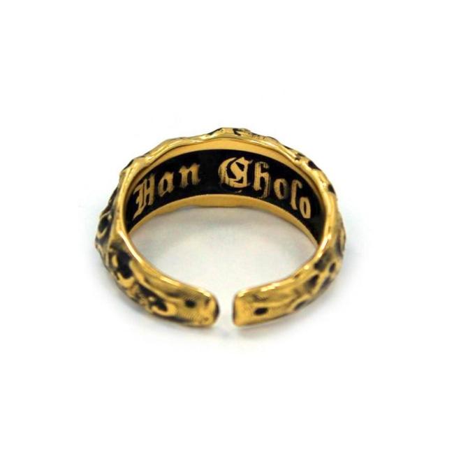 back of the Moon Ring in gold from the han cholo fantasy collection