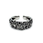 front of the Moon Ring in silver from the han cholo fantasy collection