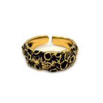 front of the Moon Ring in gold from the han cholo fantasy collection