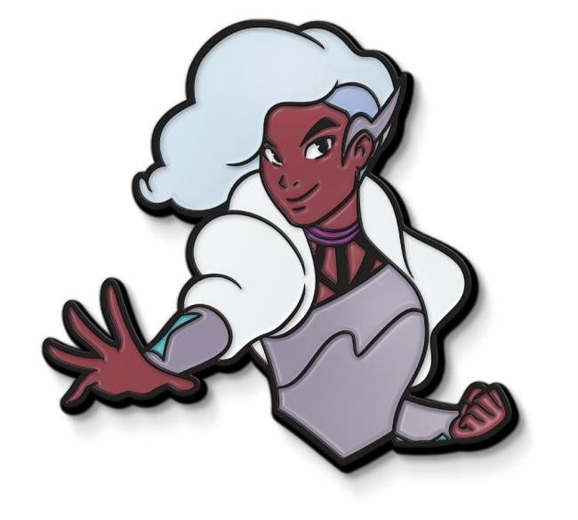 front of the Netossa enamel pin from she-ra and the princesses of power